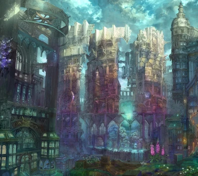 anime, cartoon, city, colorful art, concept