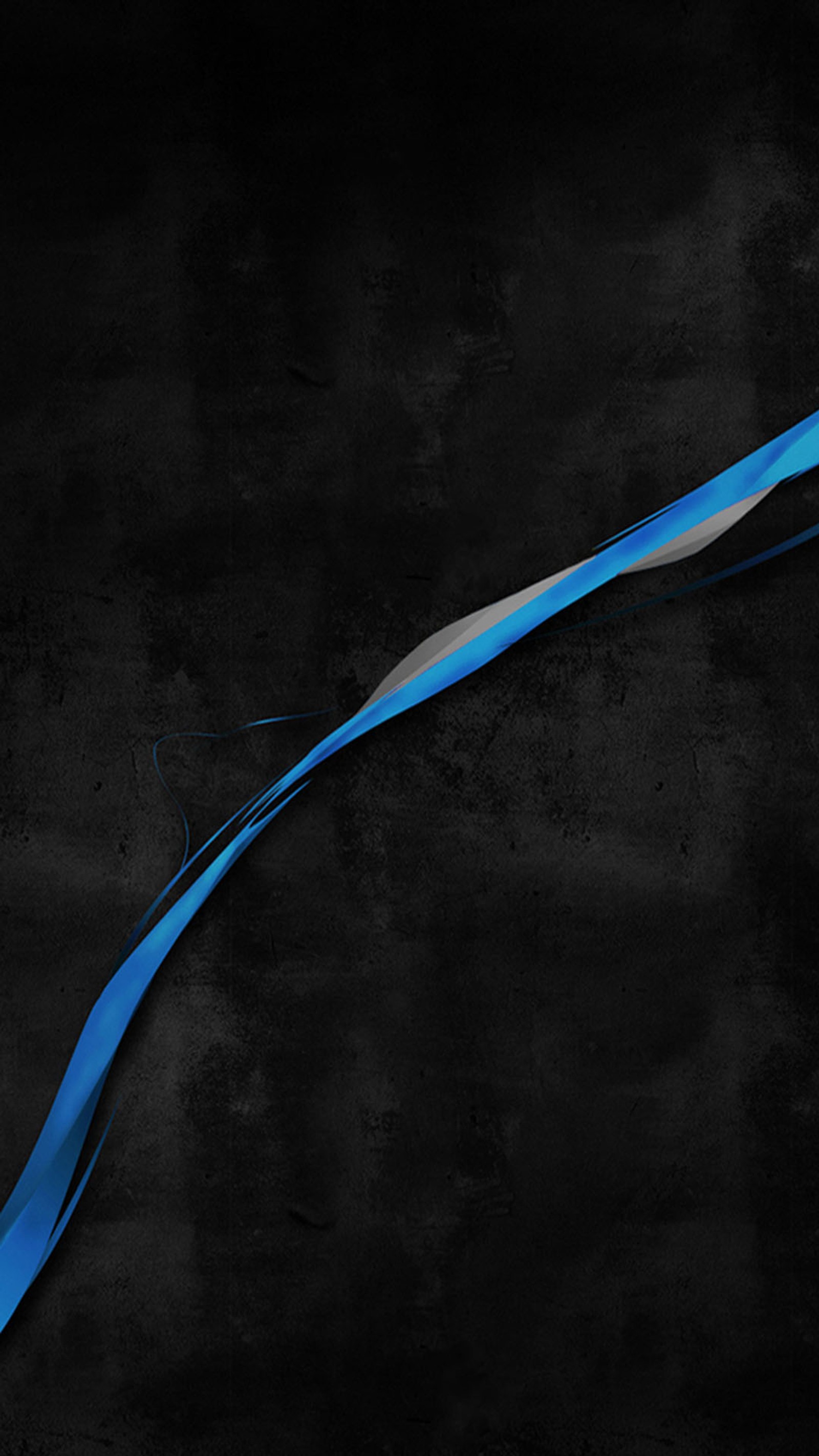 There is a toothbrush with a blue ribbon on a black background (abstract, design)