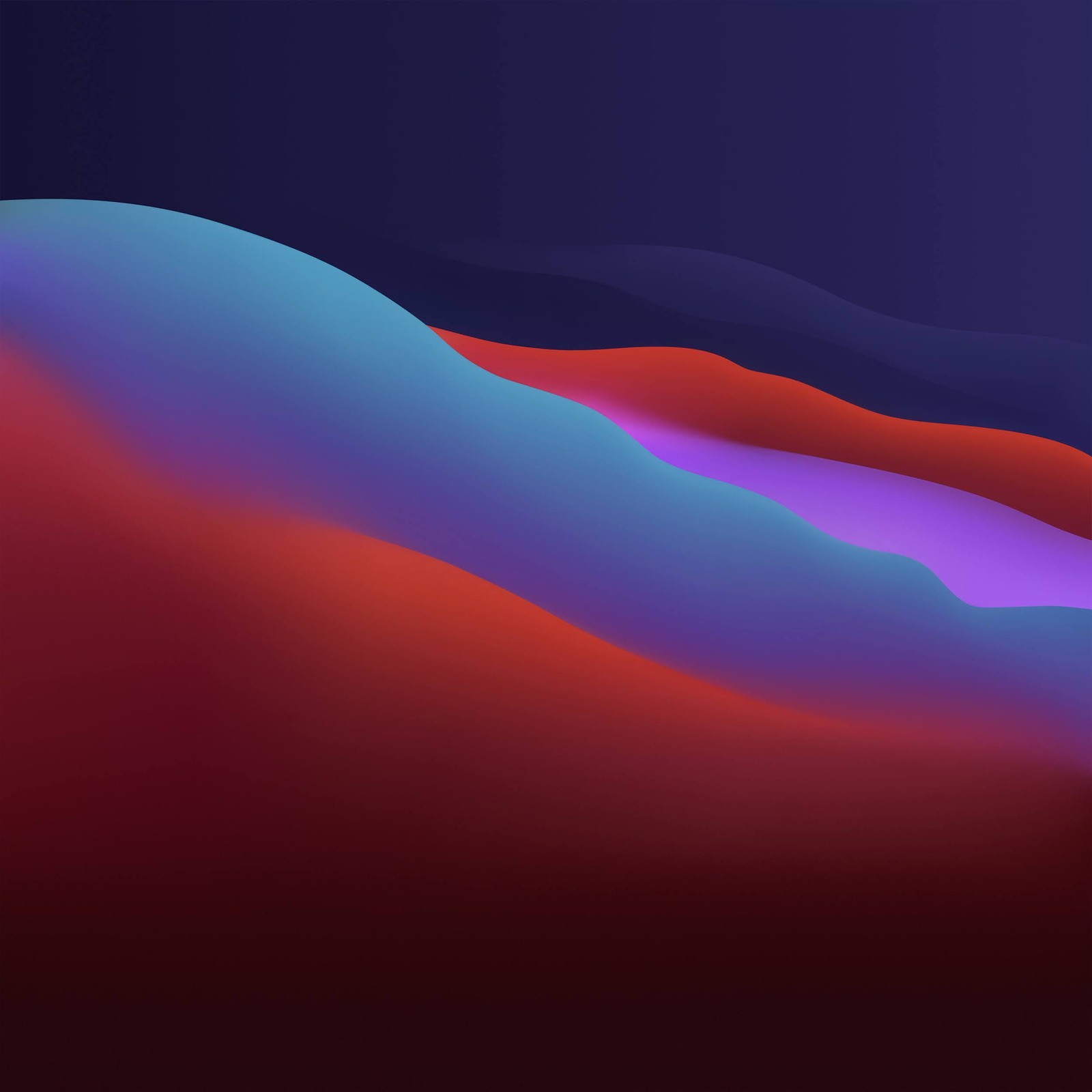 A close up of a red and blue background with a mountain (apple, earth, flames, heart, horizon)