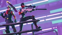 Fortnite Sniper Bereit für den Kampf in Futuristischer Umgebung