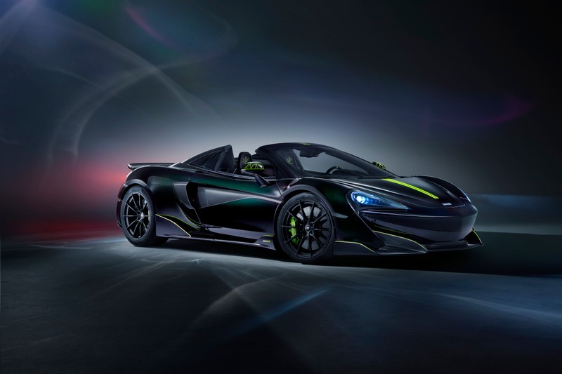 Mclaren 915 speedsport в черно-зеленом фото (мкларен мсо 600лт паук, mclaren mso 600lt spider, 5k, 2020, машины)