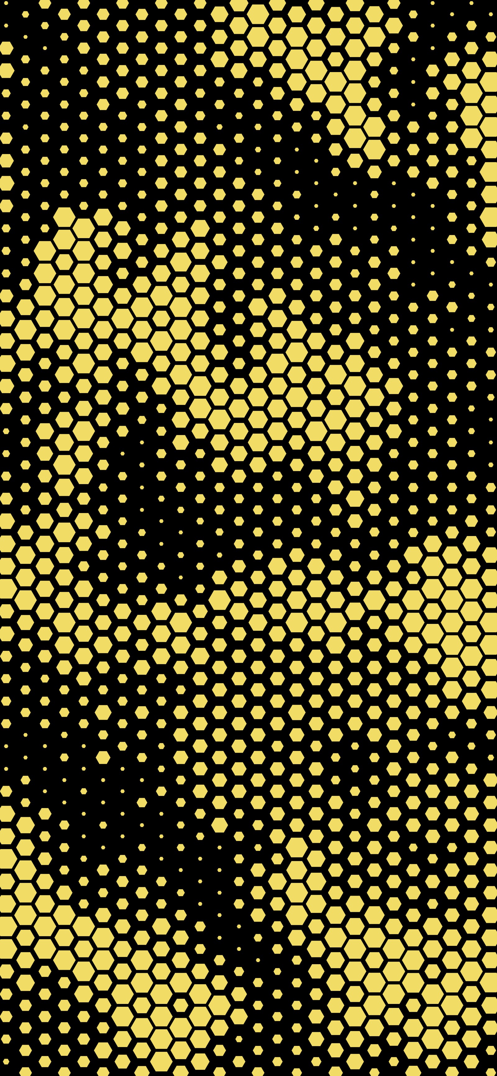 Un motif de points jaunes sur un fond noir (symétrie, rectangle, cercle, motif, art)