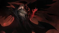 Swain, o Mestre Tático, comanda as sombras em League of Legends.