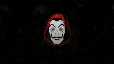 Dali Mask from Money Heist: A Minimalist Tribute to La Casa de Papel