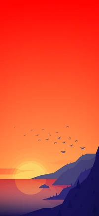 illustration, bird, atmosphere, ecoregion, afterglow