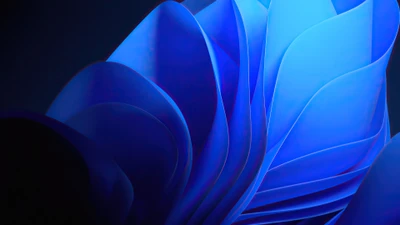 Vagues Bleues Abstraites : Fond Esthétique de Windows 11