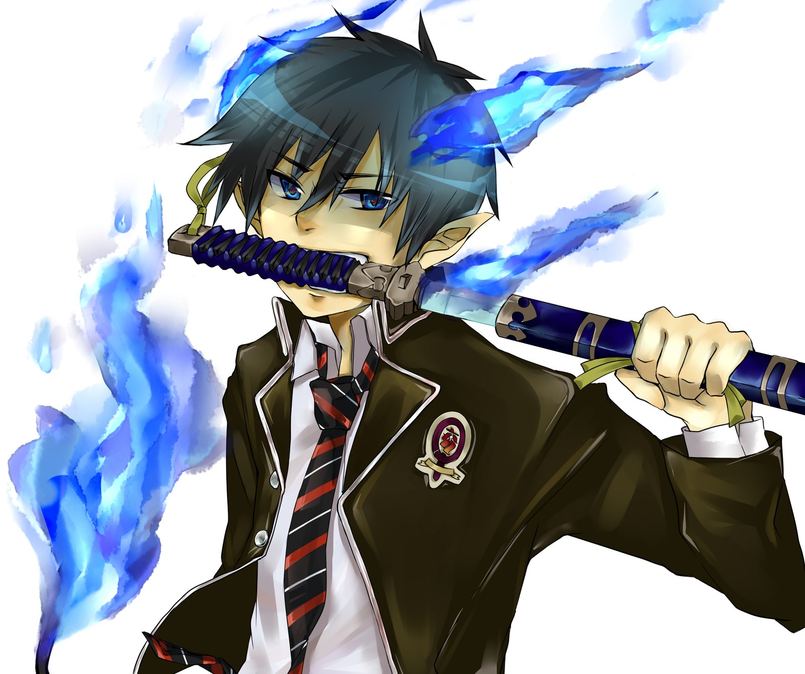 rin okumura, yukio okumura, shiemi moriyama, blue exorcist, anime wallpaper