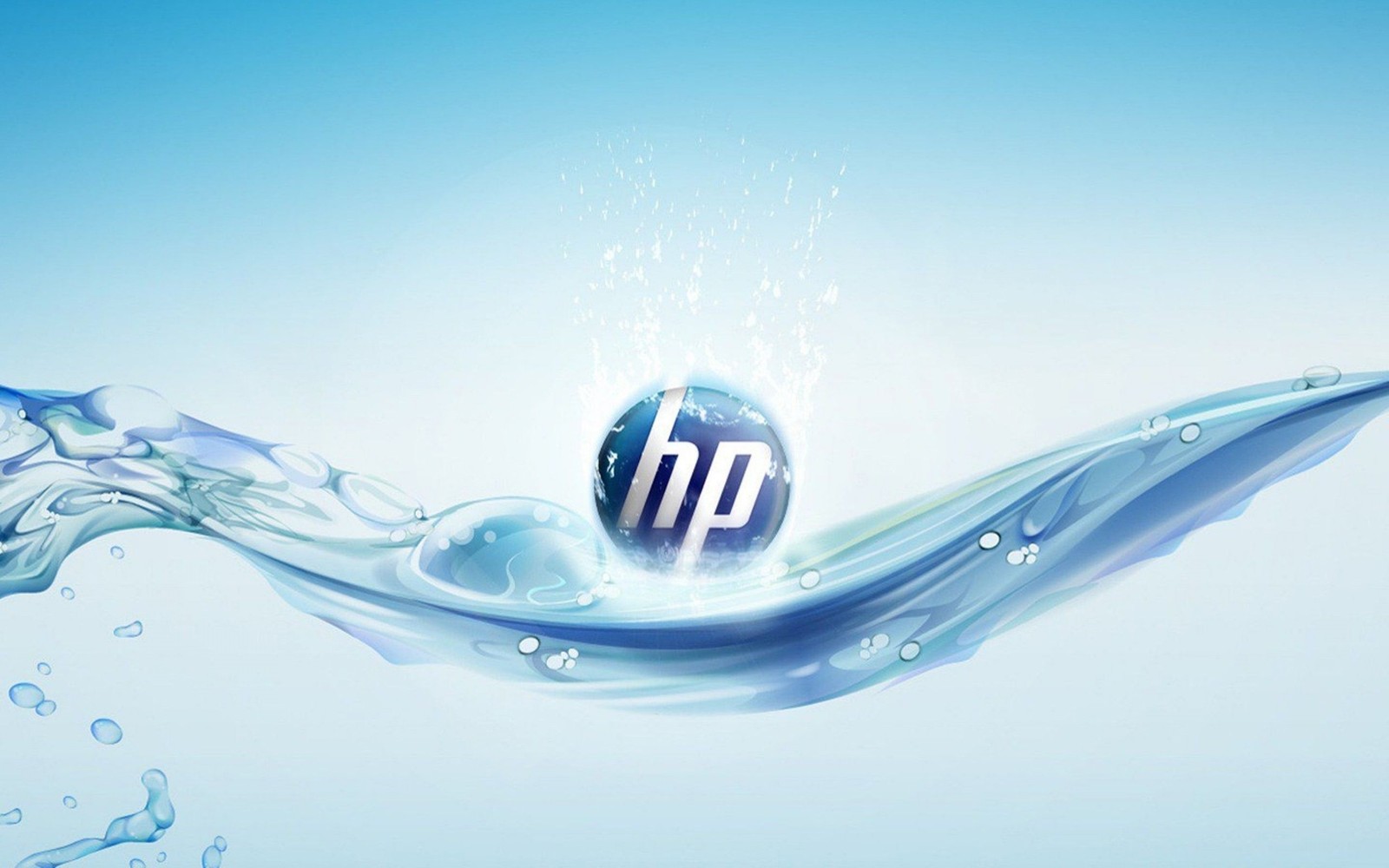 A close up of a computer mouse with water splashing around it (drop, hewlett packard, graphics, logo, illustration)