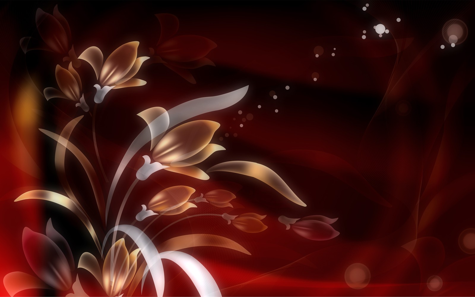 Flowers on a red background with a gold border (flower, red, plant, petal, graphics)