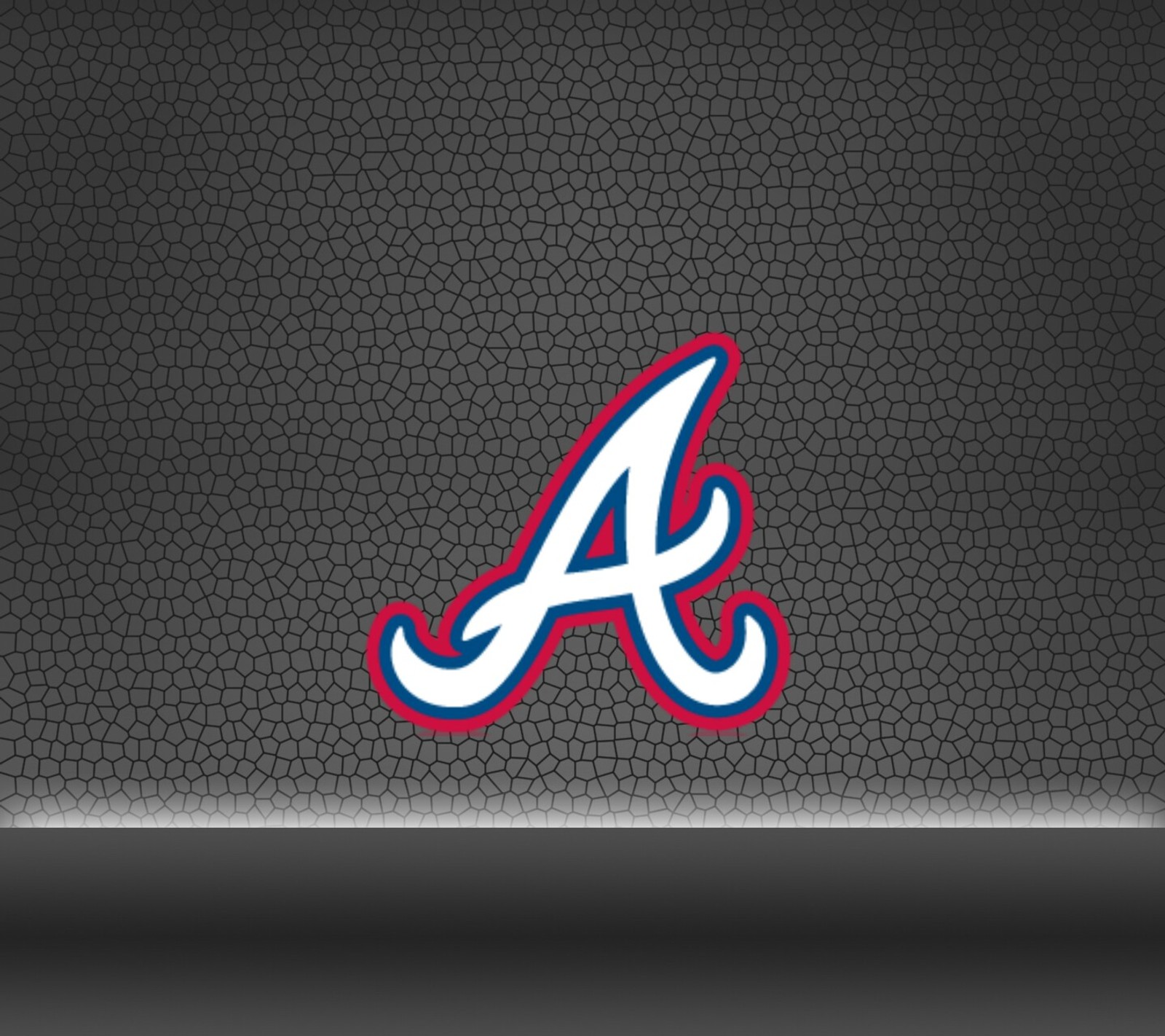 Das logo der atlanta braves auf schwarzem hintergrund (atl, tapfer)