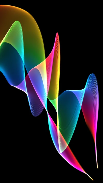 Dynamic Waveform in Vibrant Color Gradient