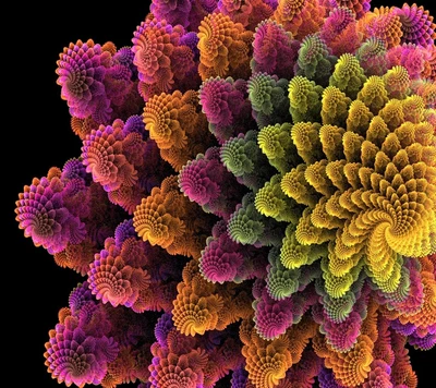 flor, fractal, espiral