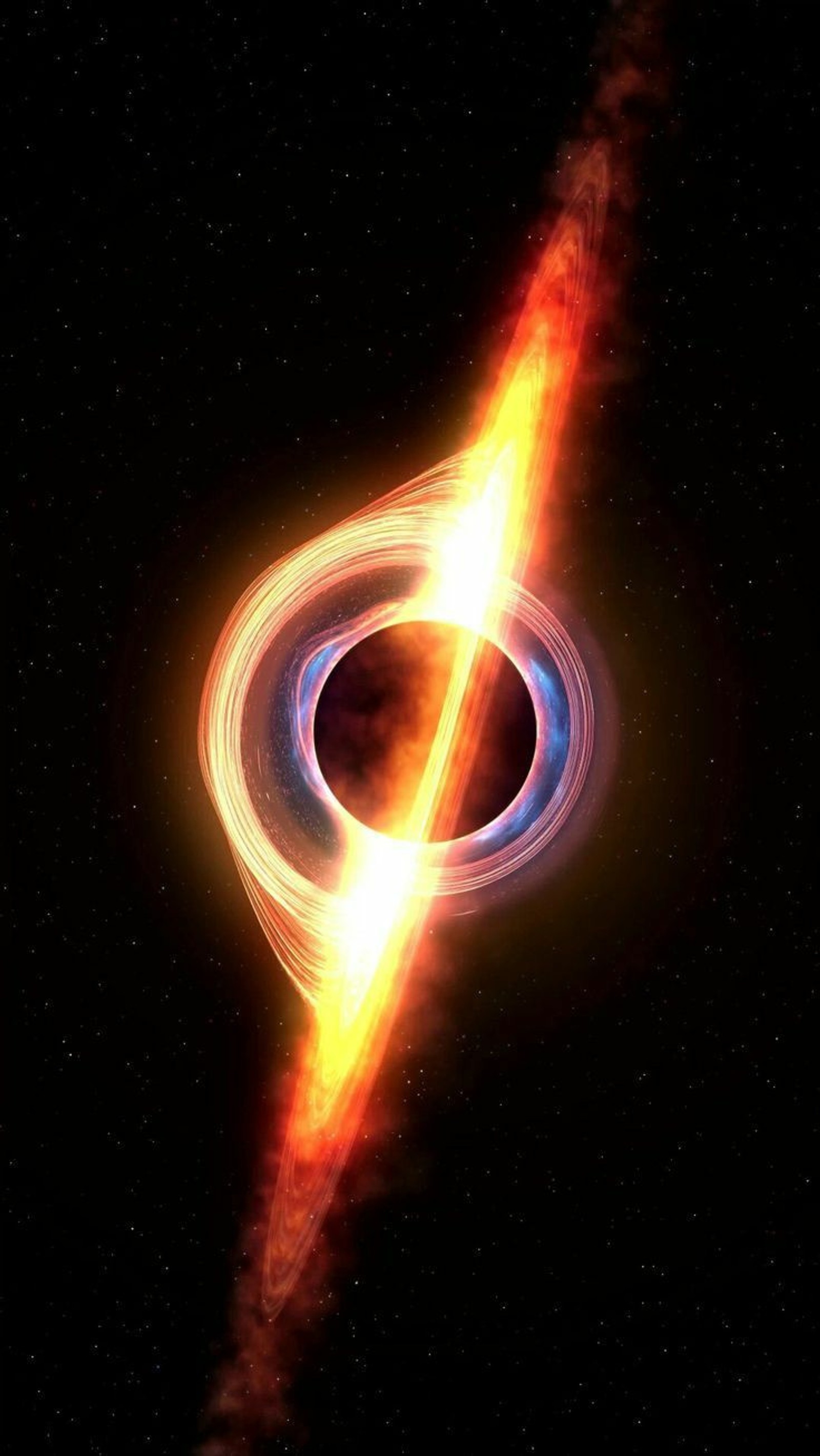 A black hole with a ring of fire in the middle (black, candle, fire, hole, light)