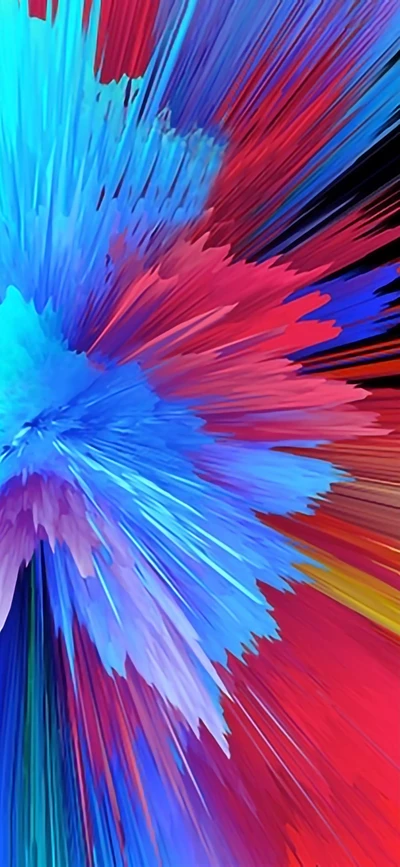 Vibrant Explosion of Color in Abstract Art