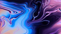 Abstract Purple and Blue Swirls for MacBook Pro 5K Wallpaper