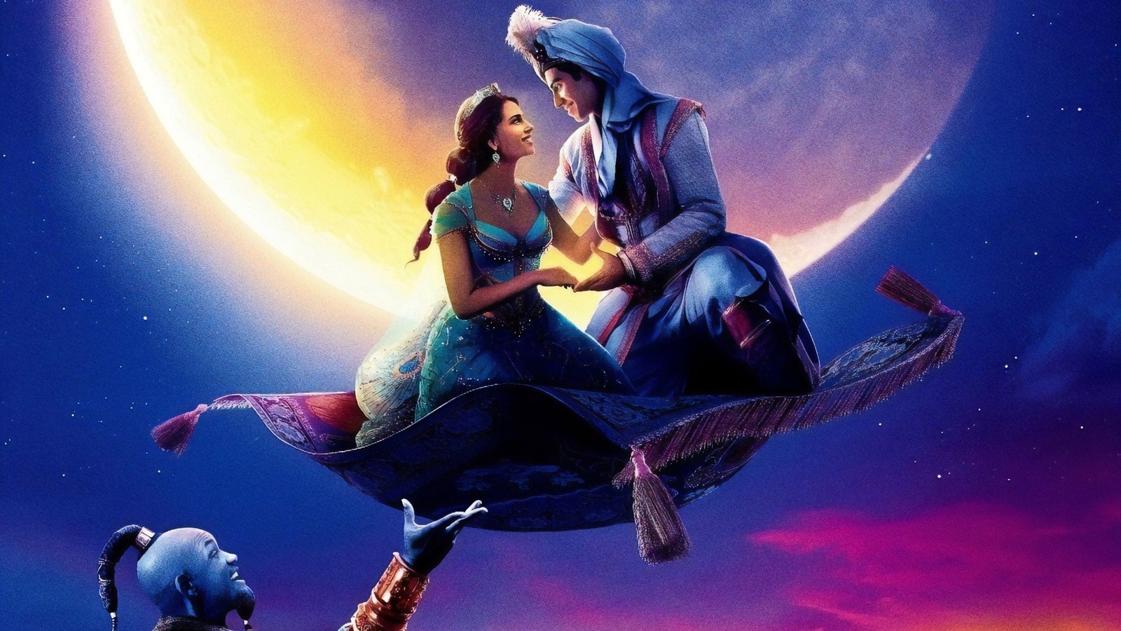 Descargar fondo de pantalla aladino 2019, aladdin 2019, película, genio, jazmín