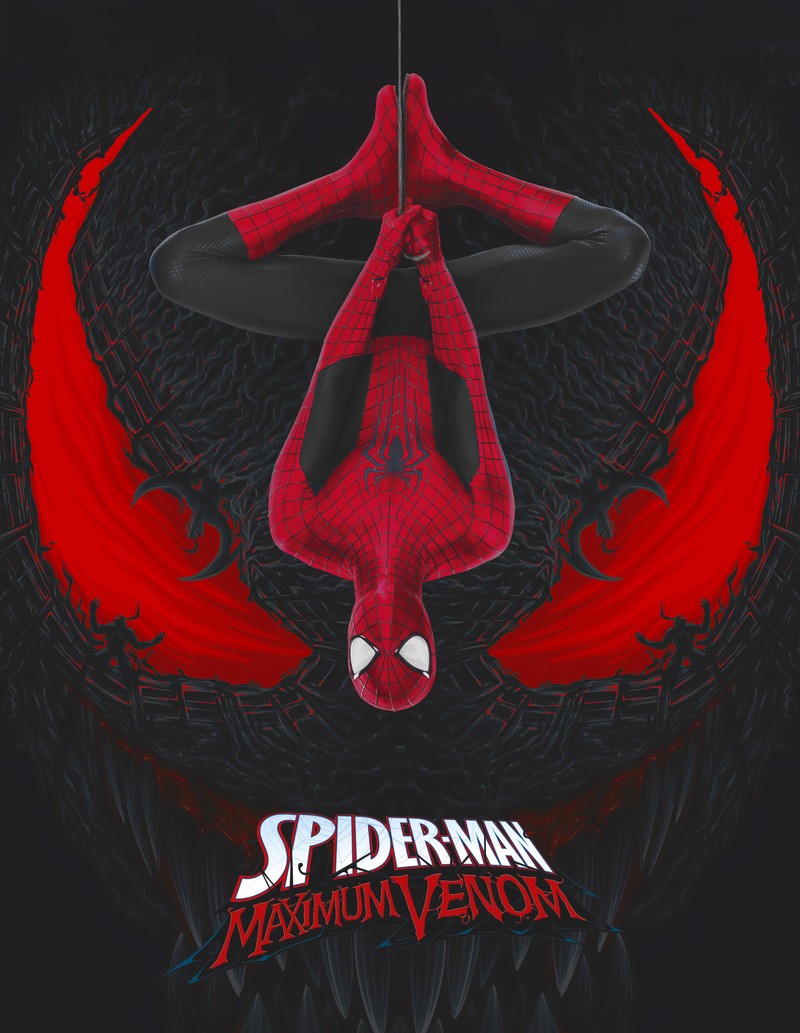 Постер человека-паука: максимум веном от art of the spider (spider man, marvel comics, человек паук, spiderman, графика cgi)