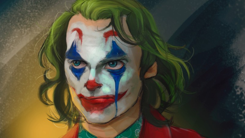 Крупный план человека с клоунским макияжем (джокер 2019, joker 2019, фильм, джокер, joker)