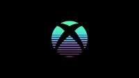 Retro-inspirierte Xbox-Logo auf schwarzem Hintergrund