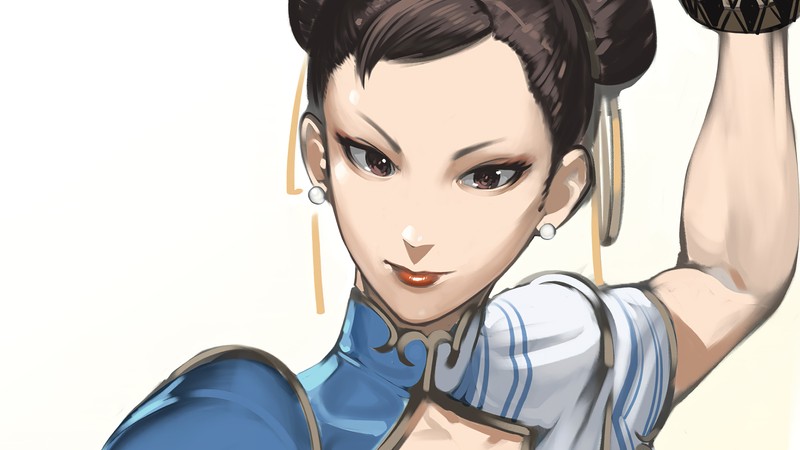 Крупный план женщины в шляпе и синем платье (чун ли, chun li, street fighter 6, s56, видеоигра)