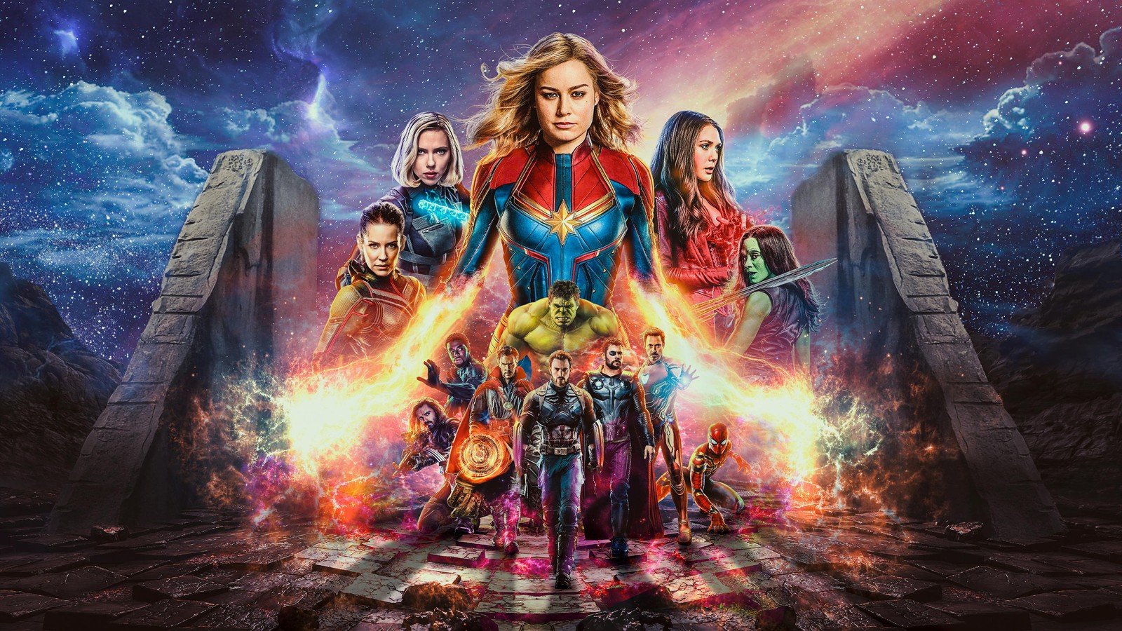 L'affiche du prochain film captain marvel (avengers endgame, film, captain marvel, veuve noire, black widow)