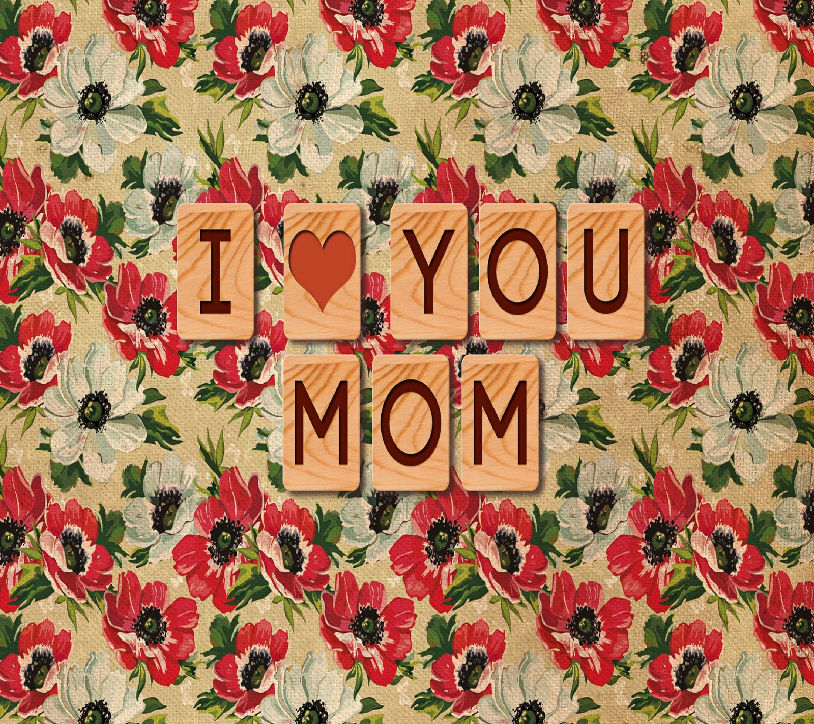 Lade für mama, für die mutter, alles gute zum muttertag, ich liebe dich, love you mom Hintergrund herunter