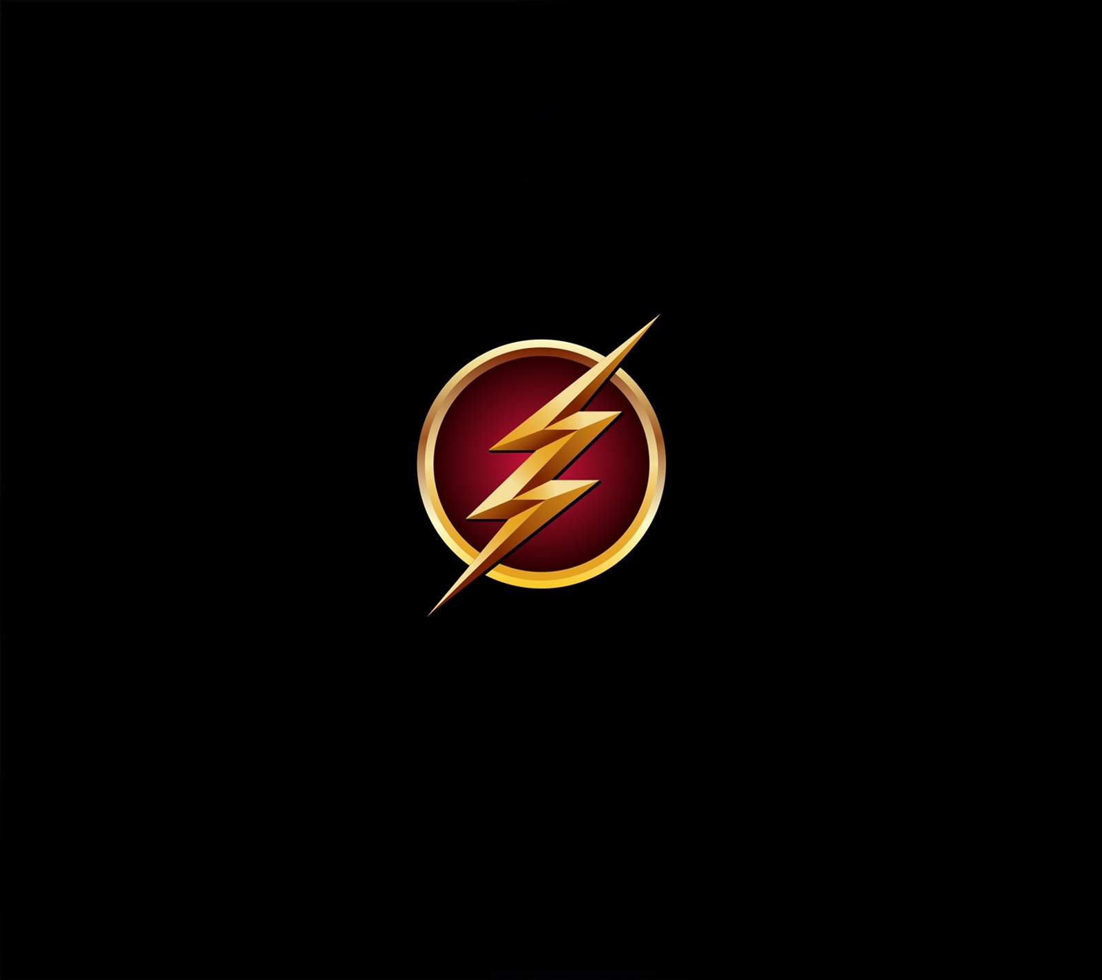 Nahaufnahme des flash-logos auf schwarzem hintergrund (blitz, logo)