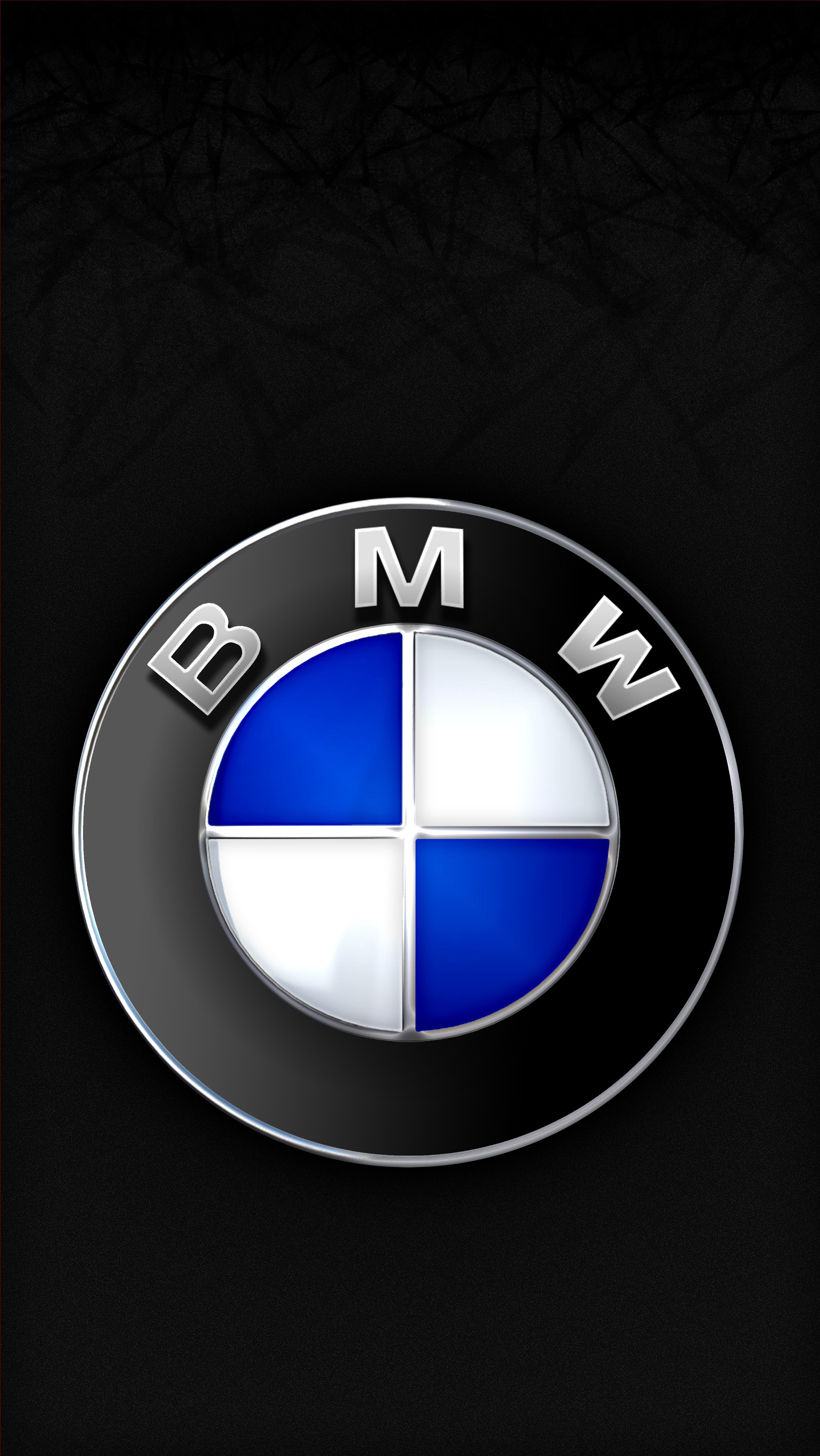 Eine nahaufnahme des bmw-logos auf schwarzem hintergrund (lol)