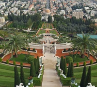 bahai, bahaismus, hügel, israel, palast