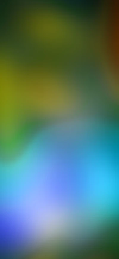 Mélanges abstraits vibrants de bleu et de vert avec une silhouette d'iPhone X