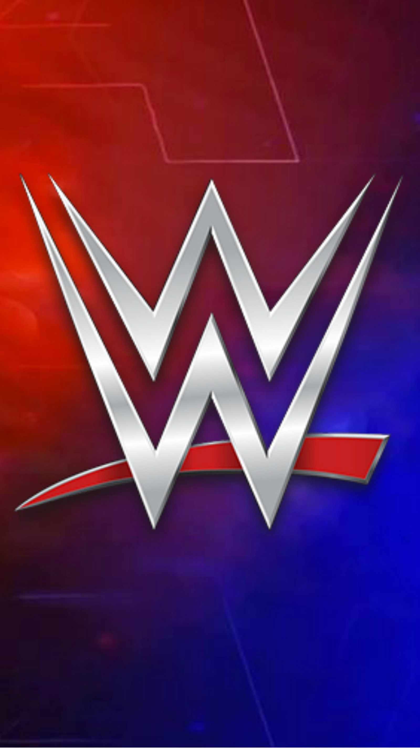 The logo of the wwe wrestling team is shown on a red and blue background (awesome, raw, smackdown, wwe)