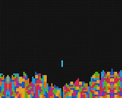 Gameplay coloré de Tetris avec des blocs vibrants