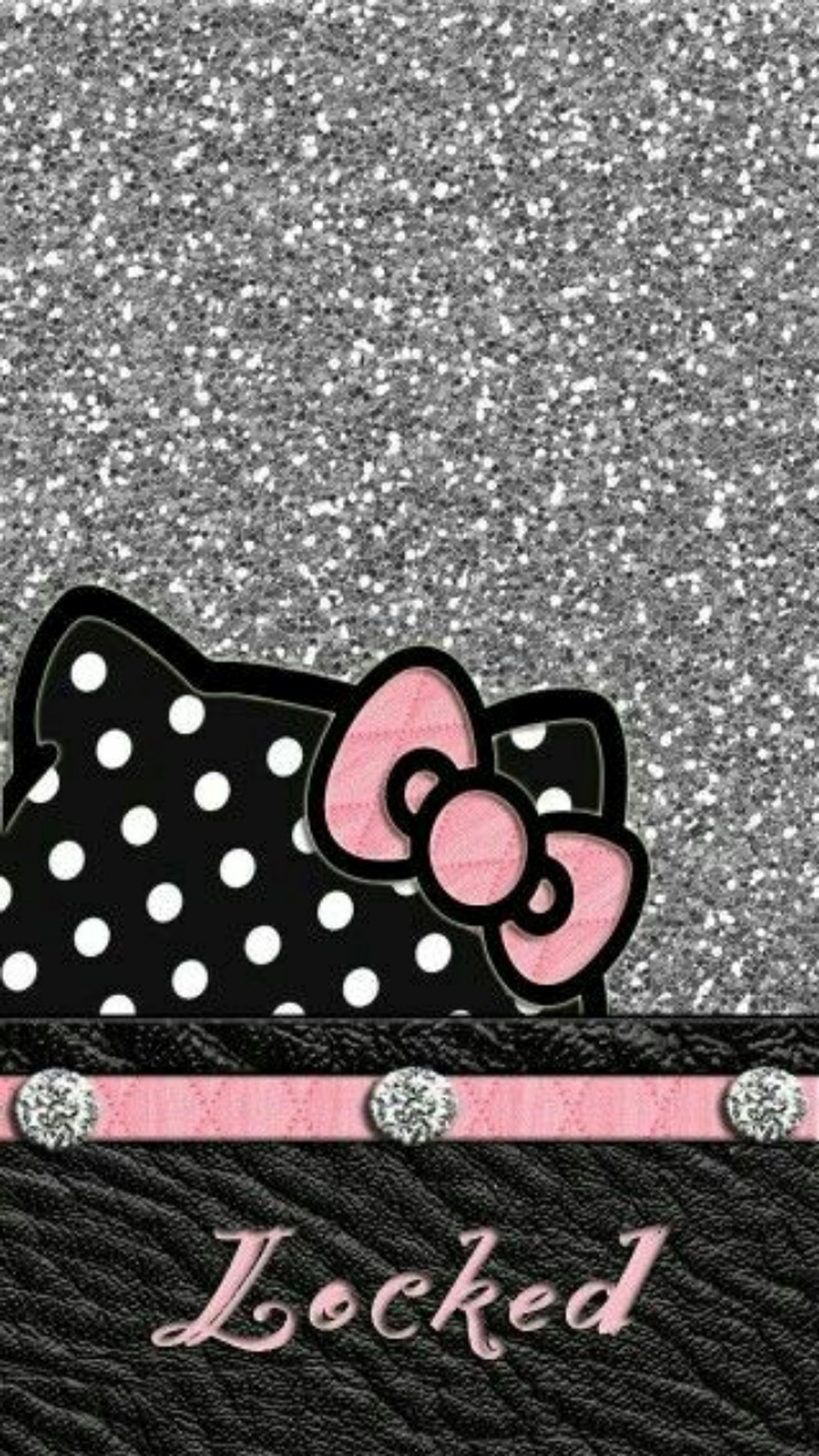 Lade hello kitty, silber Hintergrund herunter