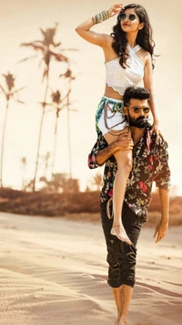 Stylish Couple Embracing Beach Vibes