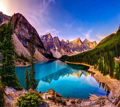 lake, moraine