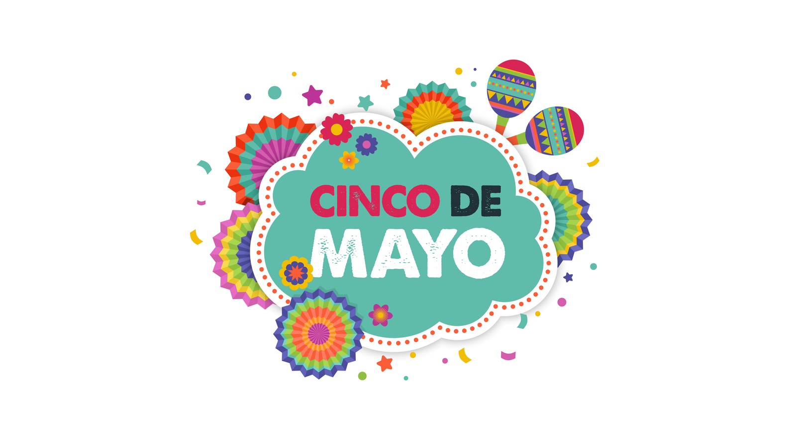 Cinco de mayoo is a mexican festival that is held in the city of san francisco (cinco de mayo, banner, illustration, white background, mexican holiday)