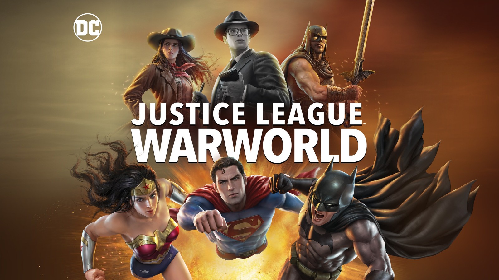 Лига справедливости: война миров - сезон 1 (justice league warworld, фильмы 2023, анимационные фильмы, кино, обои 4k)