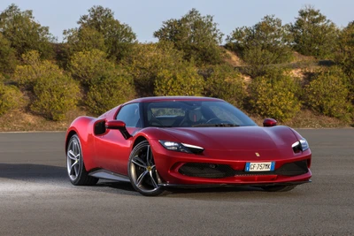 Ferrari 296 GTB: Un impresionante coche deportivo 2022 en un atrevido acabado rojo