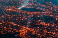 tierra, holuhraun, lava, volcán, ceniza volcánica