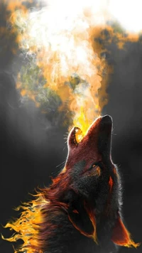 abstract, animal, animals, fire, nature wallpaper