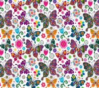 Colorful Butterflies and Floral Patterns