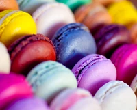 Colorful Assortment of Sweet Macarons