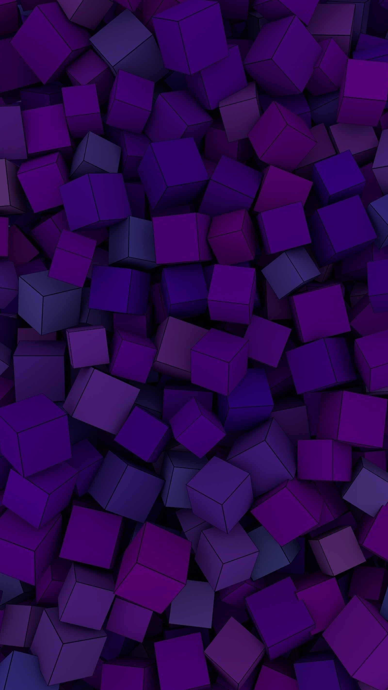 Fundo de cubos 3d roxos e azuis (cor, cubos, roxo)