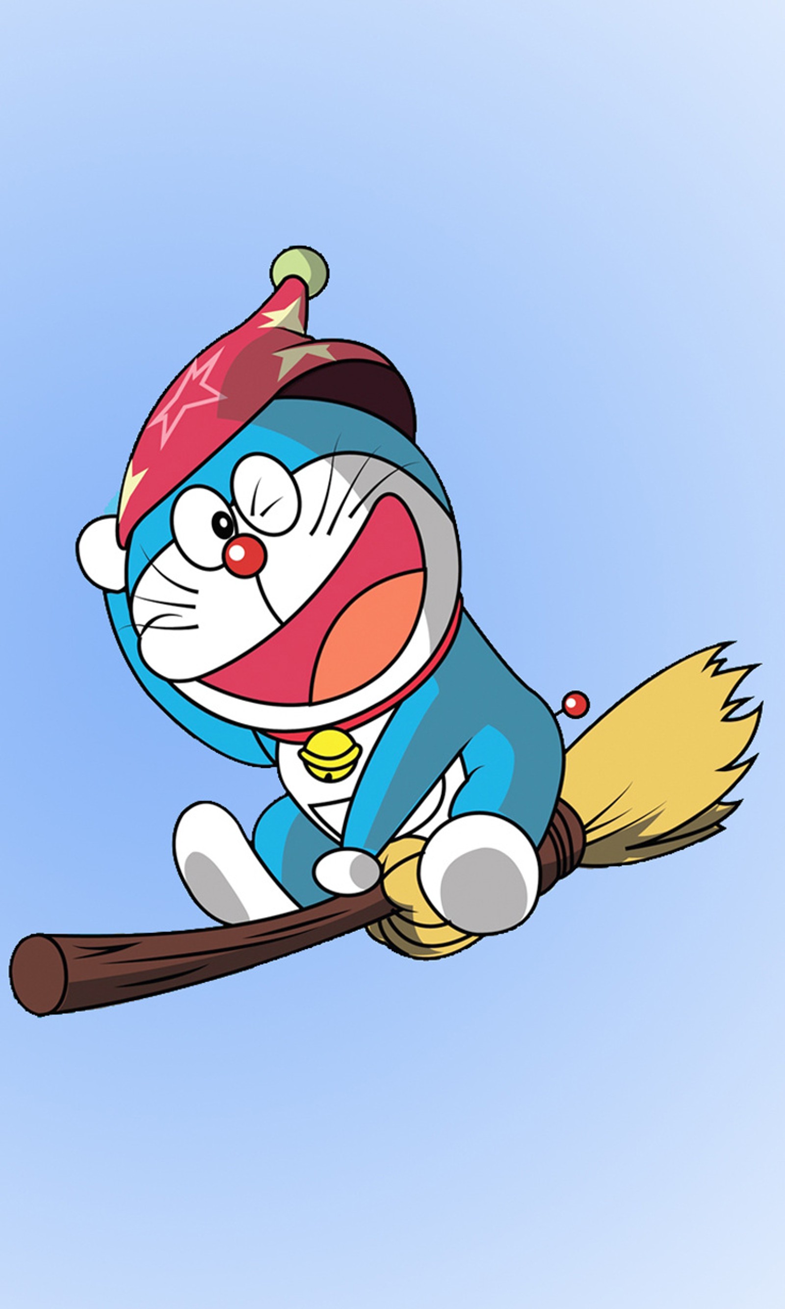 Lade anime, zeichentrick, дораэмон, doraemon, escoba Hintergrund herunter