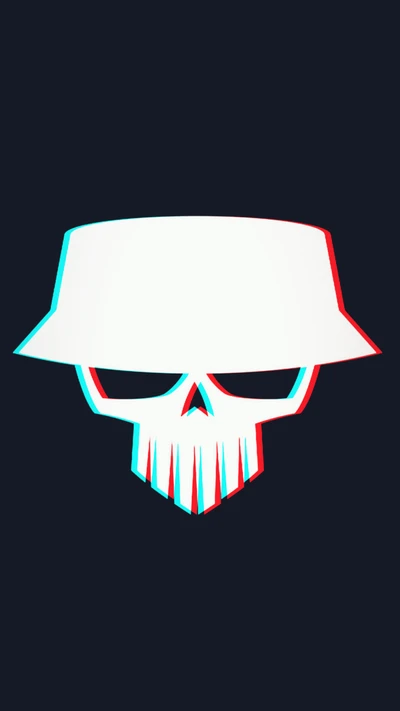 Stylized Skull with Bucket Hat