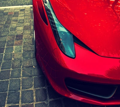 Deslumbrante Ferrari 458 vermelho: uma obra-prima de hipercarros