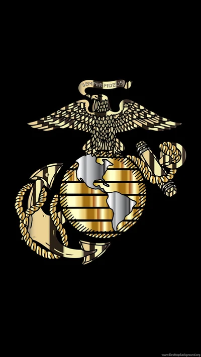 Emblem des United States Marine Corps mit Globus und Adler