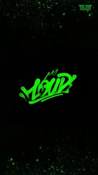 Vibrant Green 'LOUD' Graffiti Art