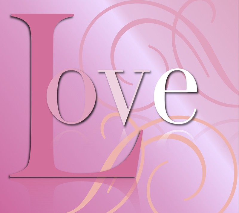 A close up of a pink and white love sign with swirly swirl (love, wallpaper)