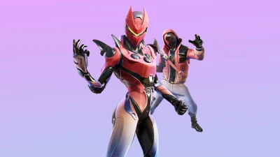 Personagens dinâmicos do Fortnite na zona de perigo